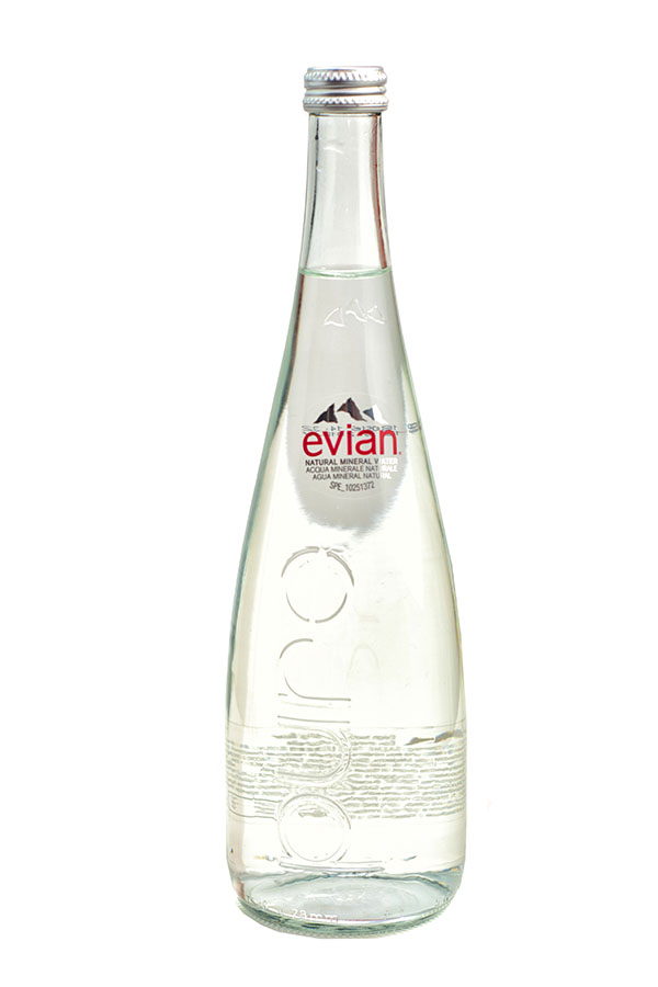 Woda Evian 750ml niegazowana szklana butelka